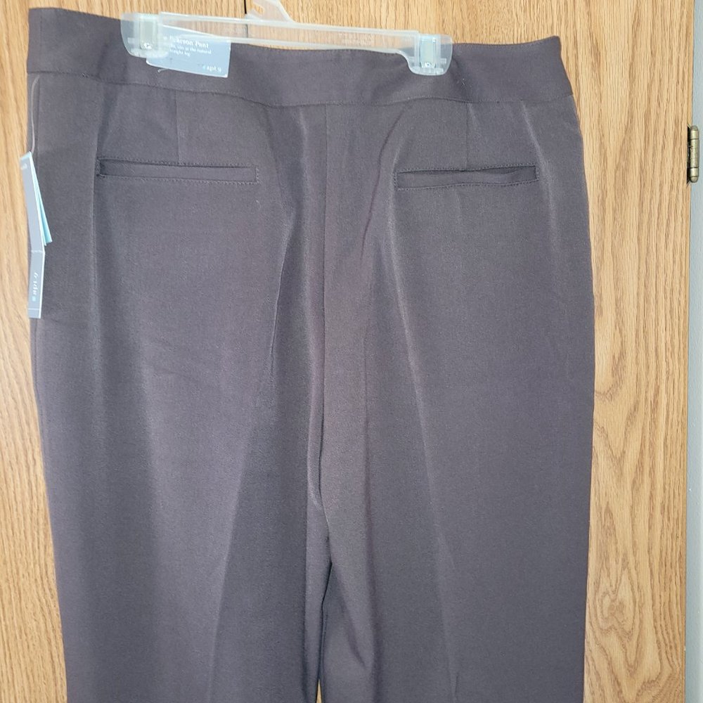 Apt. 9 Women's Straight-Leg Pants in Dark Brown - Picture 2 of 5